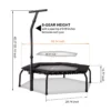 Fitness Rebound Trampoline with Adjustable Handlebar
