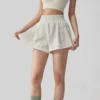 Women Pleated Sports Shorts