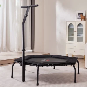 Fitness Rebound Trampoline with Adjustable Handlebar