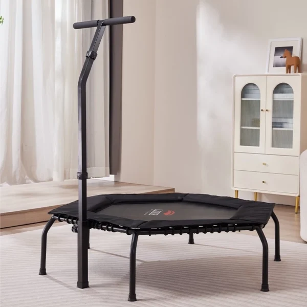 Fitness Rebound Trampoline with Adjustable Handlebar