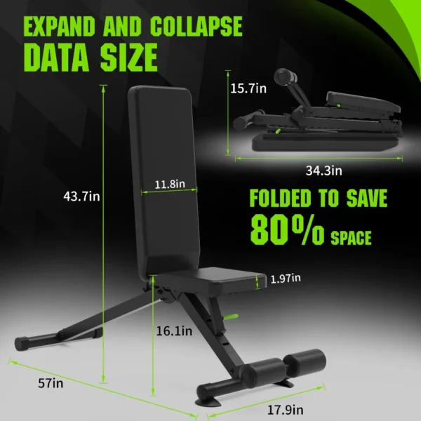 Foldable Weight Bench for Training