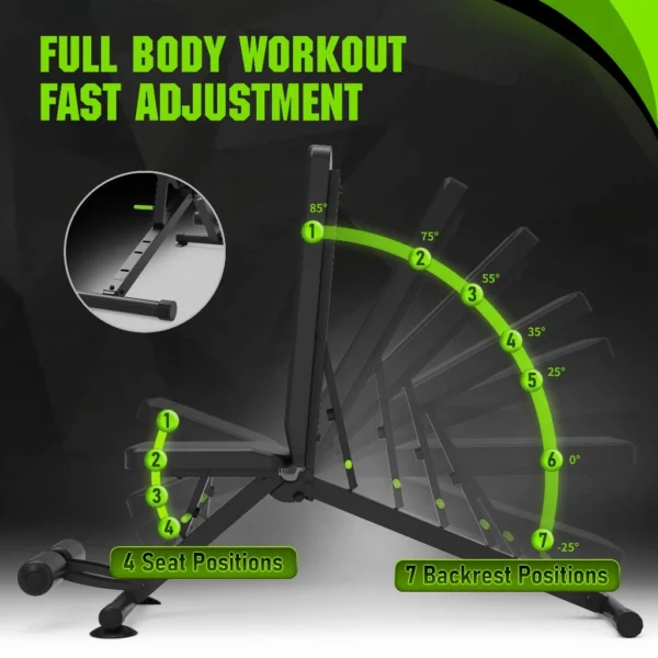 Foldable Weight Bench for Training