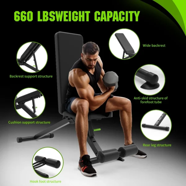 Foldable Weight Bench for Training