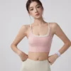 Women Contrast Strap Sports Bra