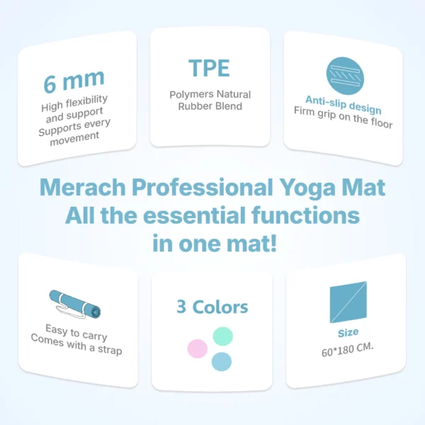 Anti Slip 6MM Yoga Exercise Mat