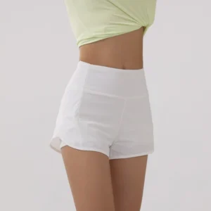 Women 2 in 1 High Waist Sports Shorts