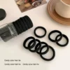 Black Elastic Hair Ties 10pcs