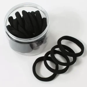 Black Elastic Hair Ties 10pcs
