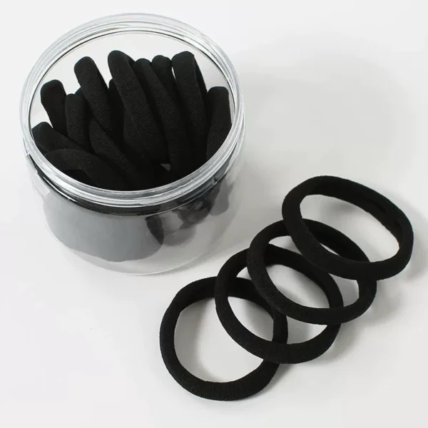 Black Elastic Hair Ties 10pcs