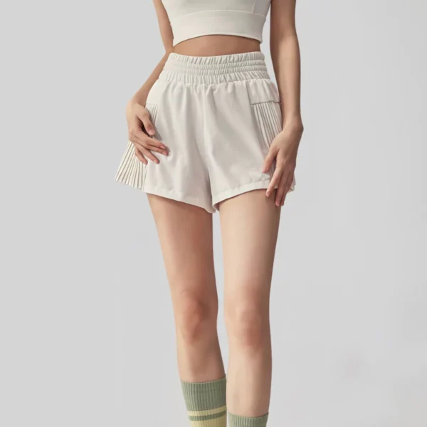Women Pleated Sports Shorts