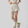 Women Pleated Sports Shorts