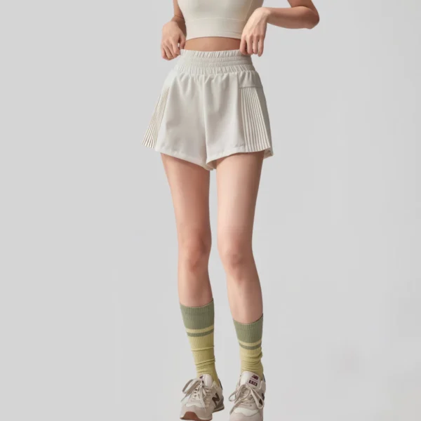 Women Pleated Sports Shorts