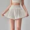Women Pleated Sports Shorts