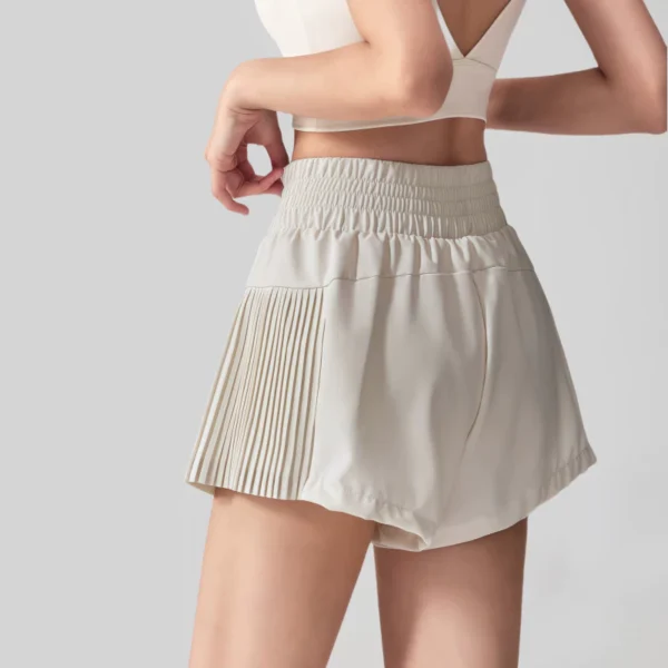 Women Pleated Sports Shorts